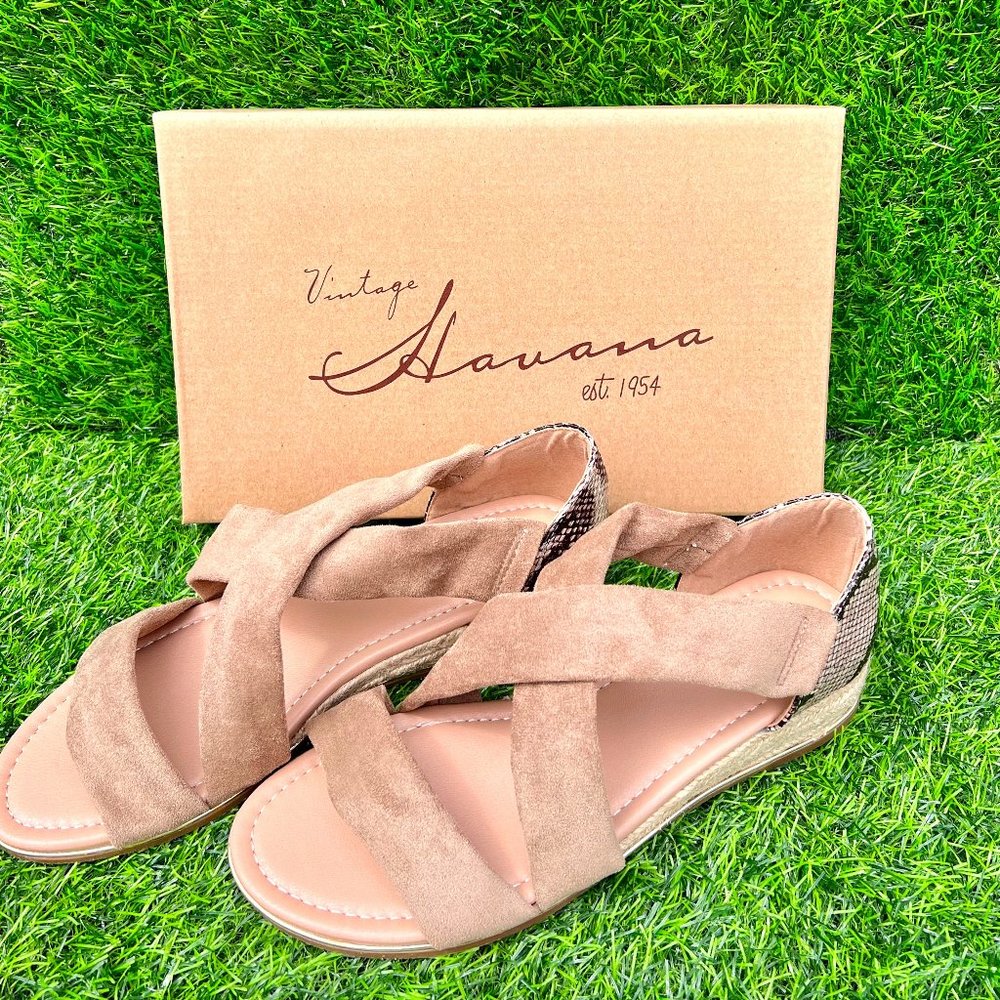 Vintage Havana Open toe snake sandal